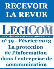 Légipresse | Légicom La protection de l'information dans l'entreprise de communication